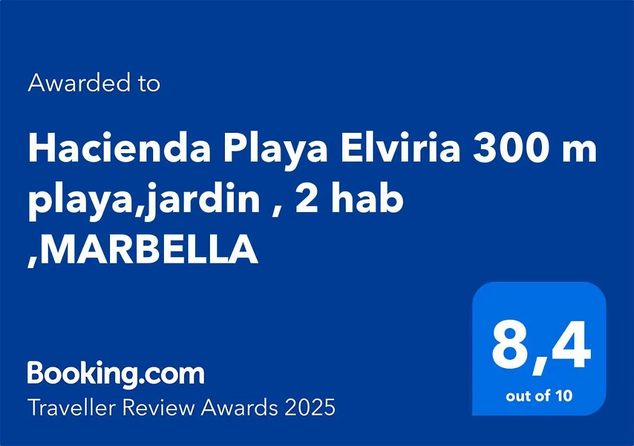 Hacienda Playa Elviria 300 M Playa,Jardin , 2 Hab ,Marbella Apartment  Marbella
